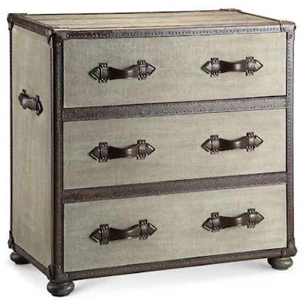 Trunk Accent Chest w/ 3 Drawers